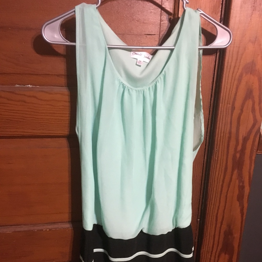 Mint chiffon dress